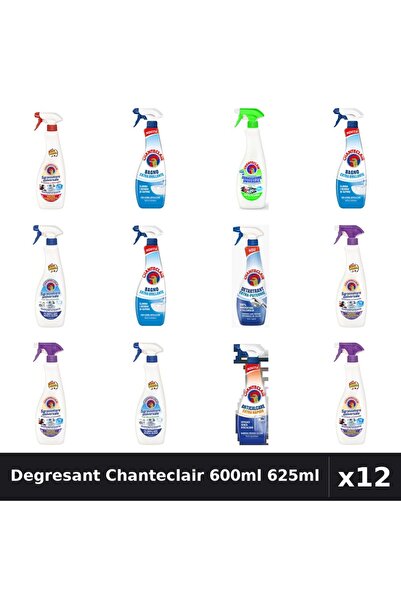 Chanteclair Set 12 Degresant Universal 600ml-625ml - 8 Arome Asortate Curatenie