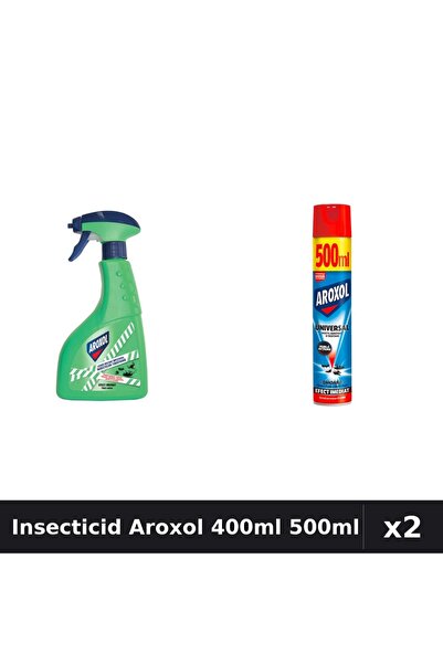 Aroxol Set 2 Spray Insecticid 400ml + 500ml - Anti Gandaci, Tantari, Muste