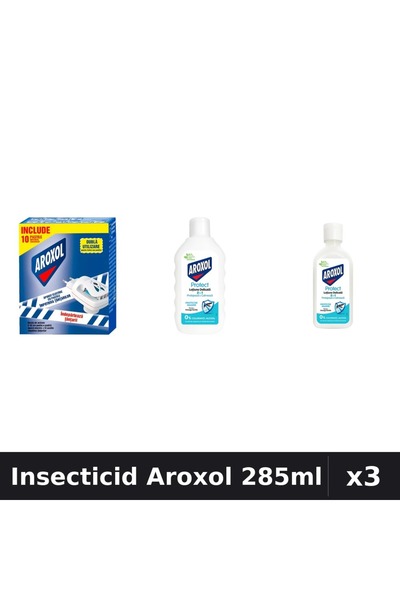 Aroxol Set 3 Insecticid - Pastile Anti-Insecte, Loțiune Repelent 200ml + 85ml