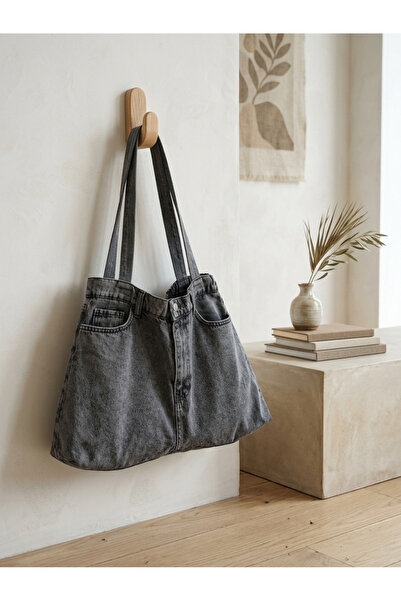 PASSTELL Pantaloni de damă cu bretele la modă, model Jean Jeans Bag, 45 cm lă...