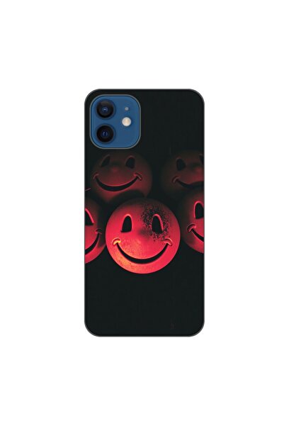 OEM Case compatible with Apple iPhone 12 Silicone Gel Tpu Pattern Grungy Smil...