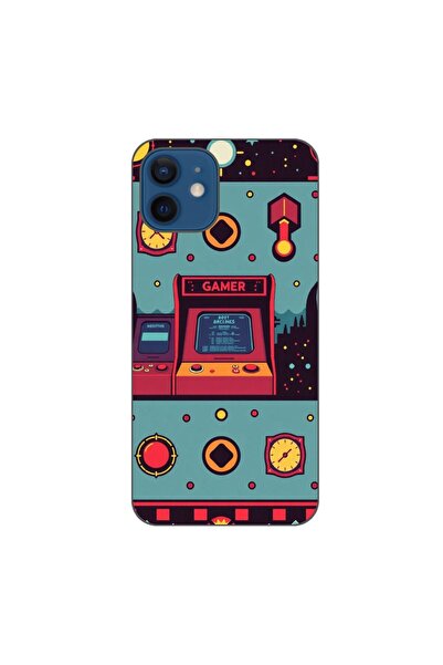 OEM Case compatible with Apple iPhone 12 Silicone Gel Tpu Pattern Gamer Arcad...