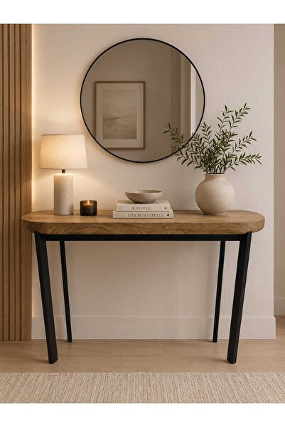 Generic Modern Wood and Soft Design Reception Console Entryway Table