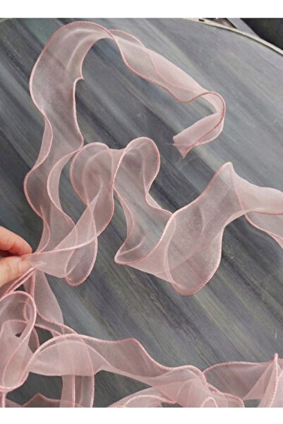 lolipophobi Ruffled Tulle Ribbon 5 Mt (10X500 cm), Tulle, Floral Material, Br...