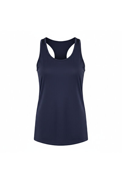 CRIVIT Women's Blue Linen Functional Racerback Tank Top
