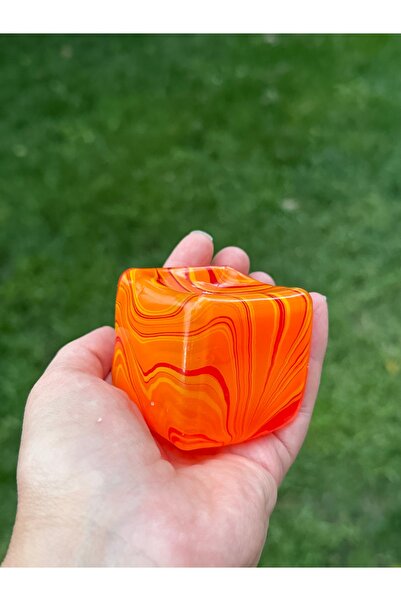Needoh cub squishy antistres 5 cm, ORANGE CU STRIATII, CU REVENIRE LENTA