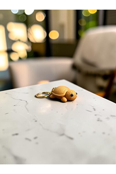 3D Baskı Kaplumbağa Anahtarlık 4.5cm | Örgü Dokulu PLA Malzeme | 3 Renk | Hediyelik Aksesuar Çanta Süsü