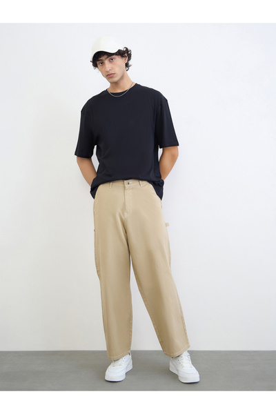 Styli Men Heavyweight Woven Baggy Pants