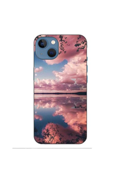 OEM Husa compatibila cu Apple iPhone 13 Silicon Gel Tpu Model Pink Clouds