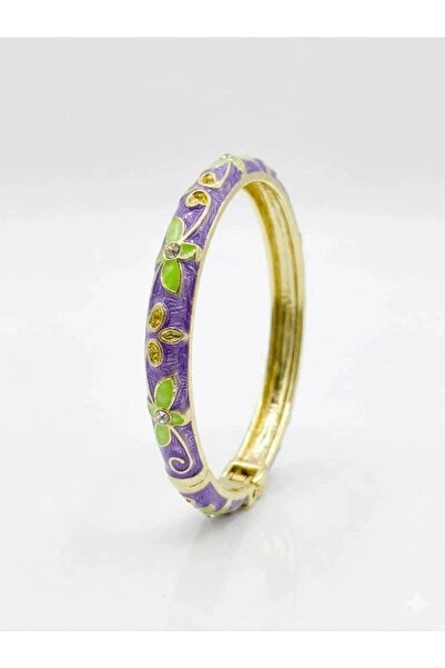 Marsilyan Ieg - Orchid Dream Mine Embroidered Handcuff Bracelet - Kbl0460 Elk...