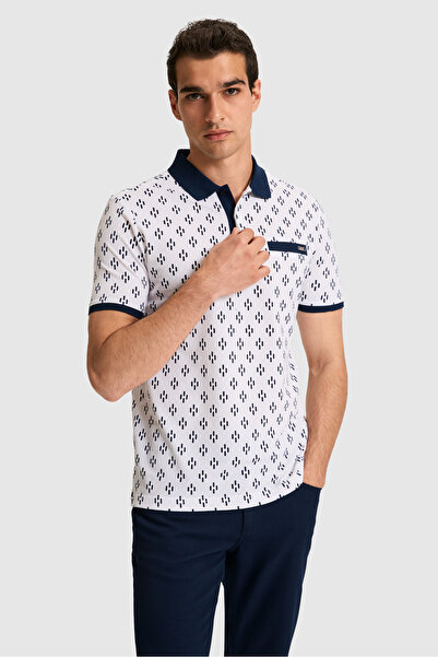 U.S. Polo Assn. Erkek Regular Fit Polo Yaka Beyaz Tişört 50326994-VR013