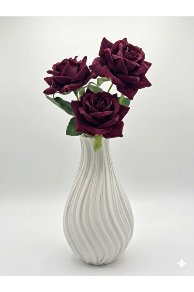3Dikili design Modern Spiral Design 3D Printing Decorative Vase 21 cm