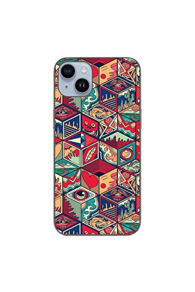 OEM Husa compatibila cu Apple iPhone 15 Plus Silicon Gel Tpu Model Pop Art Ge...