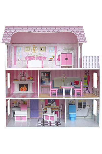LITTLE ANGEL Kids Wooden Furnished Doll House