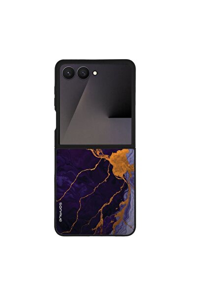 Sonique Θήκη Marble Series για Samsung Galaxy Z Flip 7 Μωβ