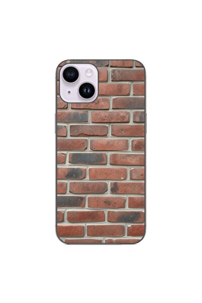 OEM Husa compatibila cu Apple iPhone 14 Silicon Gel Tpu Model Brick Wall
