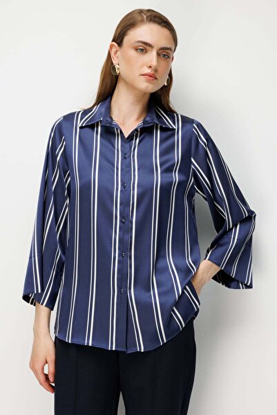 ON Stripe Patterned Half Sleeve Shirt