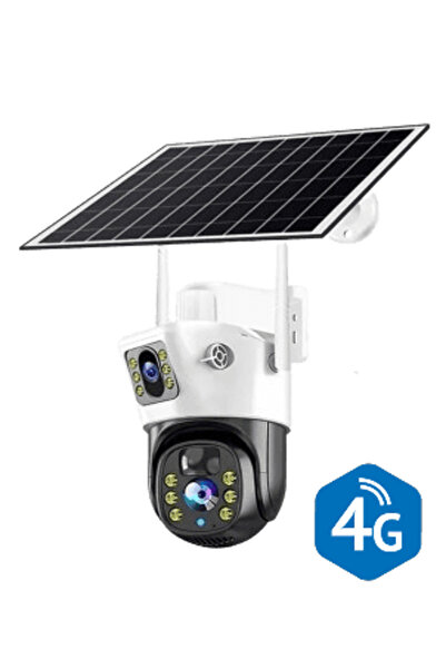 crz Solar Charging Surveillance Camera ULTRA HD 4MP Dual Camera, PTZ, 4G Conn...