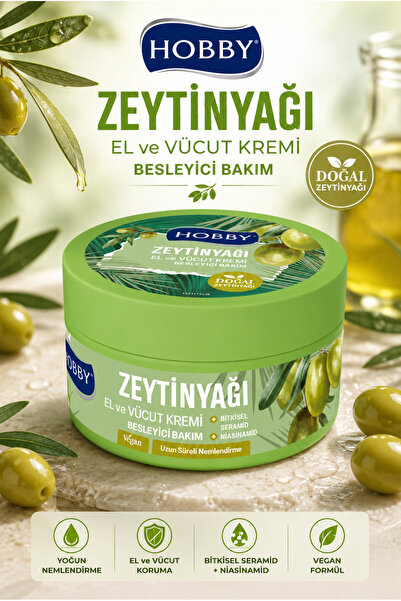 Hobby Zeytinyağı Besleyici El ve Vücut Bakım Kremi 250 ML