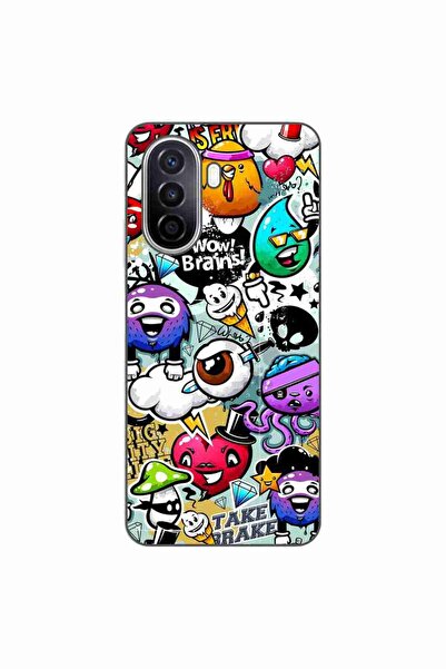OEM Husa compatibila cu Huawei Nova Y70 Silicon Gel Tpu Model Pop Art Graffiti