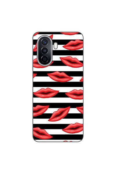 OEM Θήκη συμβατή με Huawei Nova Y70 από σιλικόνη gel TPU με σχέδιο ριγέ και φ...