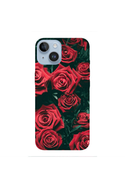Other Apple iPhone 14 Plus Red Roses Transparent Silicone TPU Θήκη