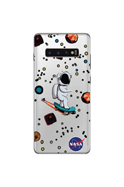 Other Samsung S10 Plus Astronaut with skateboard Transparent Silicone TPU Θήκη
