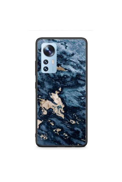 Other Xiaomi Mi 12 Marble Blue Gold Black Glossy Θήκη