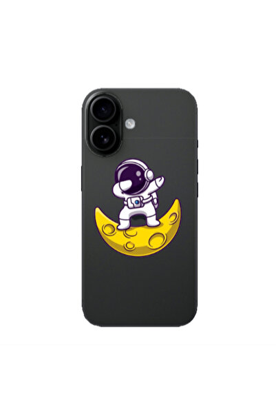 Other Apple Iphone 16 plus Astronaut on the moon Transparent Silicone TPU Θήκη