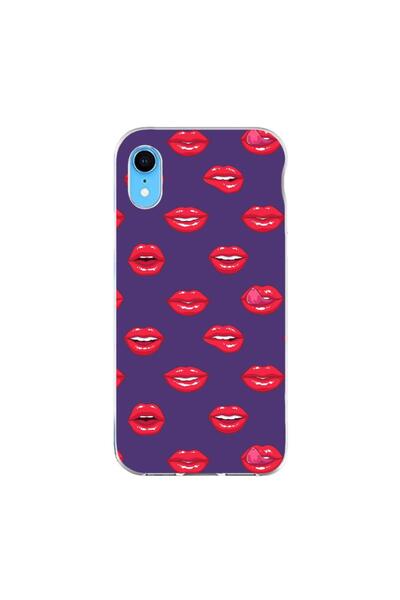 OEM Husa compatibila cu Apple iPhone XR Silicon Gel Tpu Model Buze Pattern
