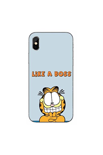 OEM Husa compatibila cu Apple iPhone XS Max Silicon Gel Tpu Model Garfield Li...