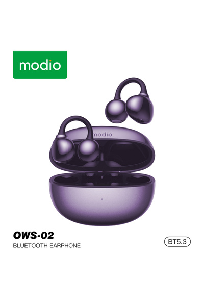 Modio OWS-02 Wireless Ear-Clip Earbuds with Charging Case With Multi Function...