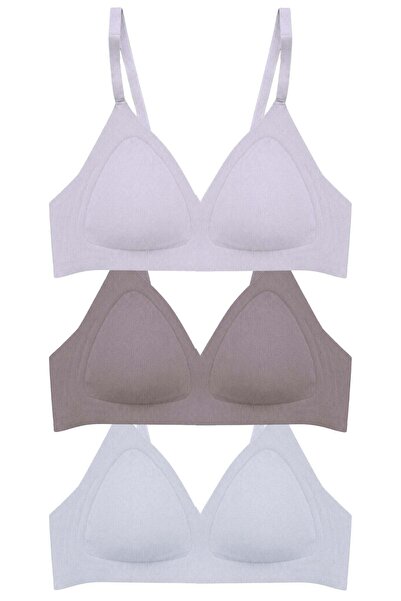 Cottonhill Seamless Bra - Velour |   Laser Cut Wire-Free Triangle Shape Seaml...