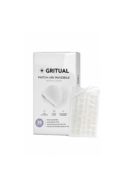 GRITUAL Plasturi invizibili pentru coșuri, 36 bucăți, hidrocoloizi cu acid sa...