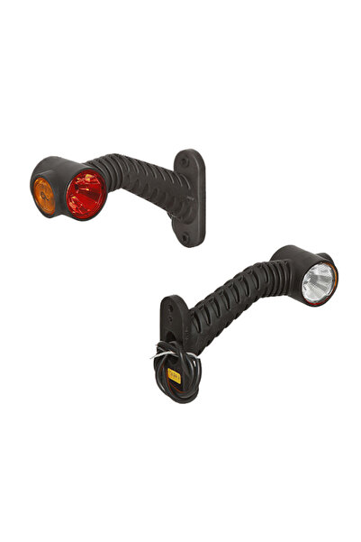 RapidAuto Lampa gabarit Universal, 12/24V, 175x100mm, rosu-alb-galben, omolog...