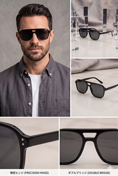 BluePepper Pilot Model Sunglasses Unisex Model Stylish Cut Frame Old Money Ti...