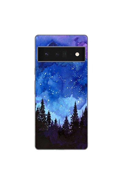 OEM Θήκη συμβατή με Google Pixel 6 Pro Σιλικόνης Gel TPU Μοντέλο Νυχτερινό Δάσος