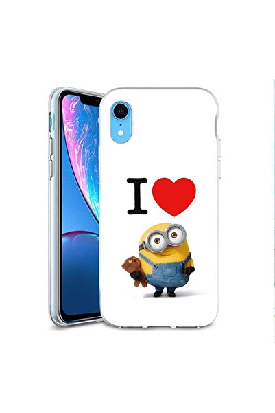 OEM Husa compatibila cu Apple iPhone XR Silicon Gel Tpu Model I Love Minions