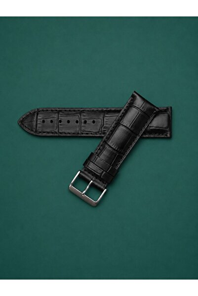 GENUINE LEATHER Premium Kroko Desenli Hakiki Deri Saat Kordonu 24mm Kasa Giri...