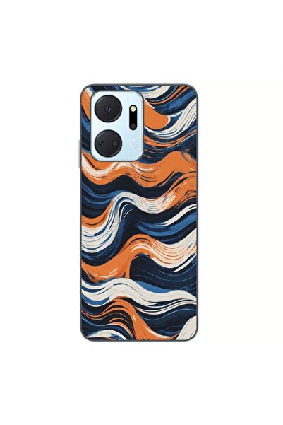 OEM Husa compatibila cu Honor X7a Silicon Gel Tpu Model Abstract Crazy Orange...