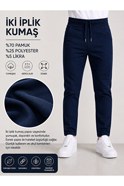 AJN Okul ve Gündelik Kullanım İçin Penye Pantolon Erkek Kız Unisex
