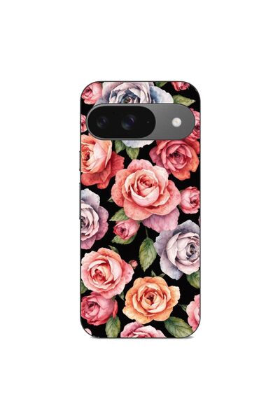 OEM Husa compatibila cu Google Pixel 9 Silicon Gel Tpu Model Colorfull Roses ...