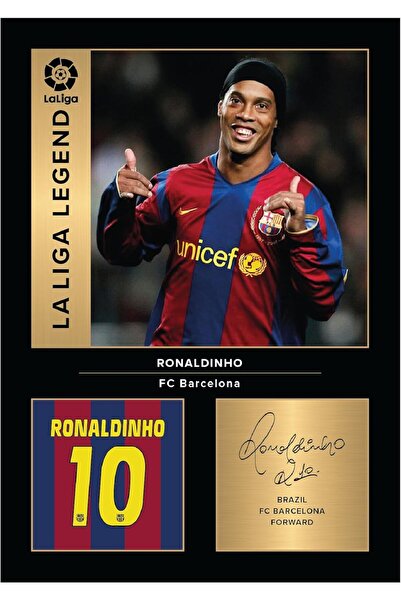 Generic Wall Art Ronaldinho Barcelona Legends Signed A4 Printed Photo Picture...