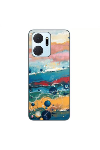 OEM Θήκη συμβατή με Honor X7a από σιλικόνη gel TPU με ζωγραφισμένο σχέδιο υδά...