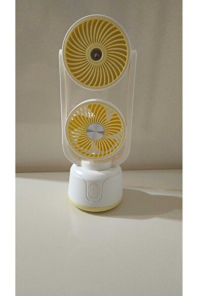 ARELL TEKNOLOJİ Sulu Buharlı Fan Şarjlı Vantilatör Mini Masaüstü El Fanı Taşı...