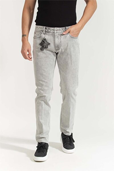 Emporio Armani Erkek 5 Cepli Pantolon Açık Gri