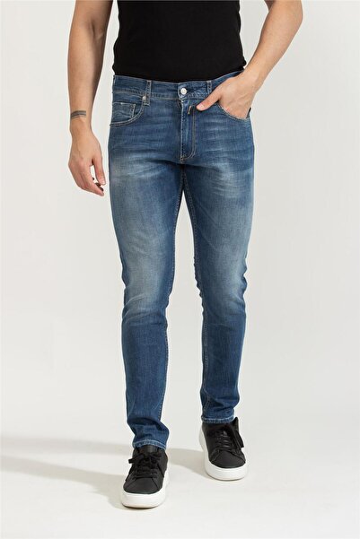 Replay Slim Tapered Erkek Denim Pantolon M1021 009 MEDIUM BLUE
