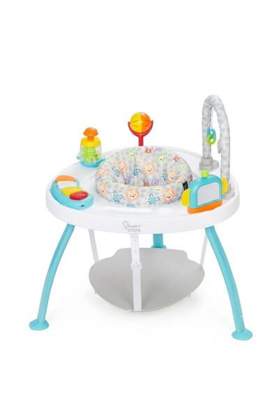 babytrend خطوات ذكية ®   مركز أنشطة بونس آند بلاي 3 في 1 بلس بتصميم سفاري ناب...