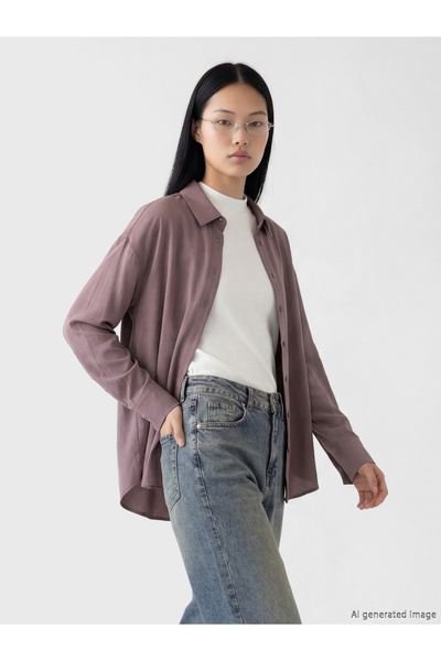 LC Waikiki Oversize Modal Blended Women's Shirt