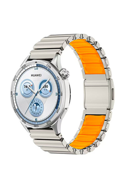 Maks Technology Galaxy Gear S3 MKST KRD-151 22mm Metal Silikon Kordon - Gümüş...